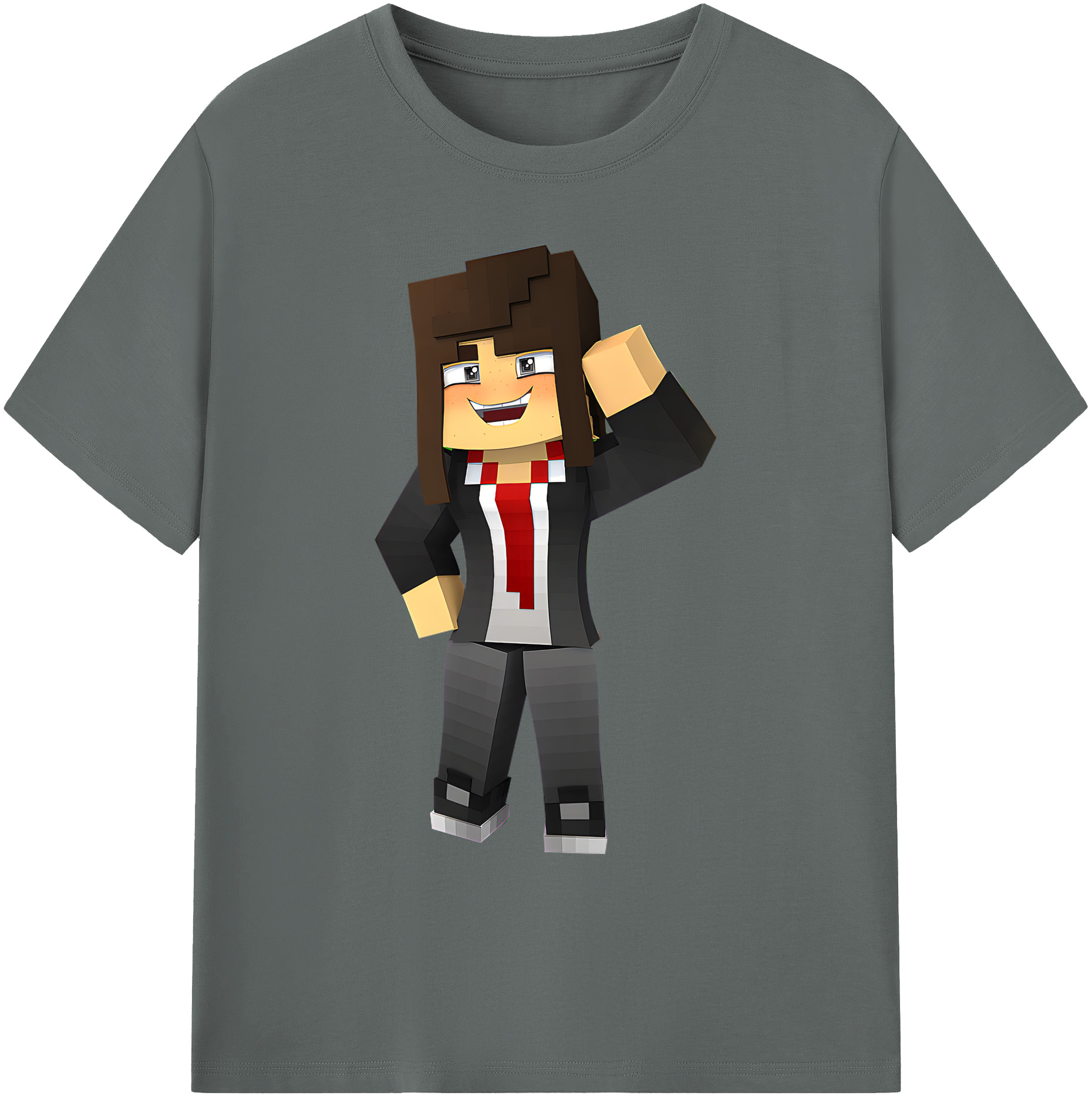 （画像用） マインクラフト ブロックの世界 Minecraft MC Block world 綿100％ メンズ半袖Tシャツ｜肌触りやわらか＆通気性